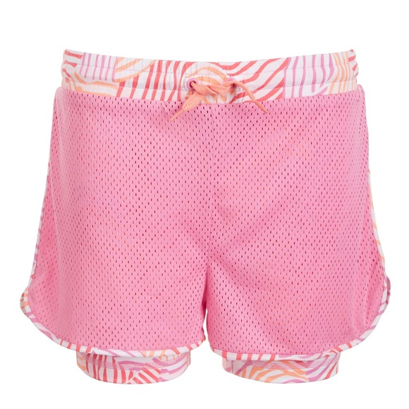 New Ideology big girl’s mesh layered look shorts 10 12 pink bottom cool 🎁 kid - Picture 1 of 3